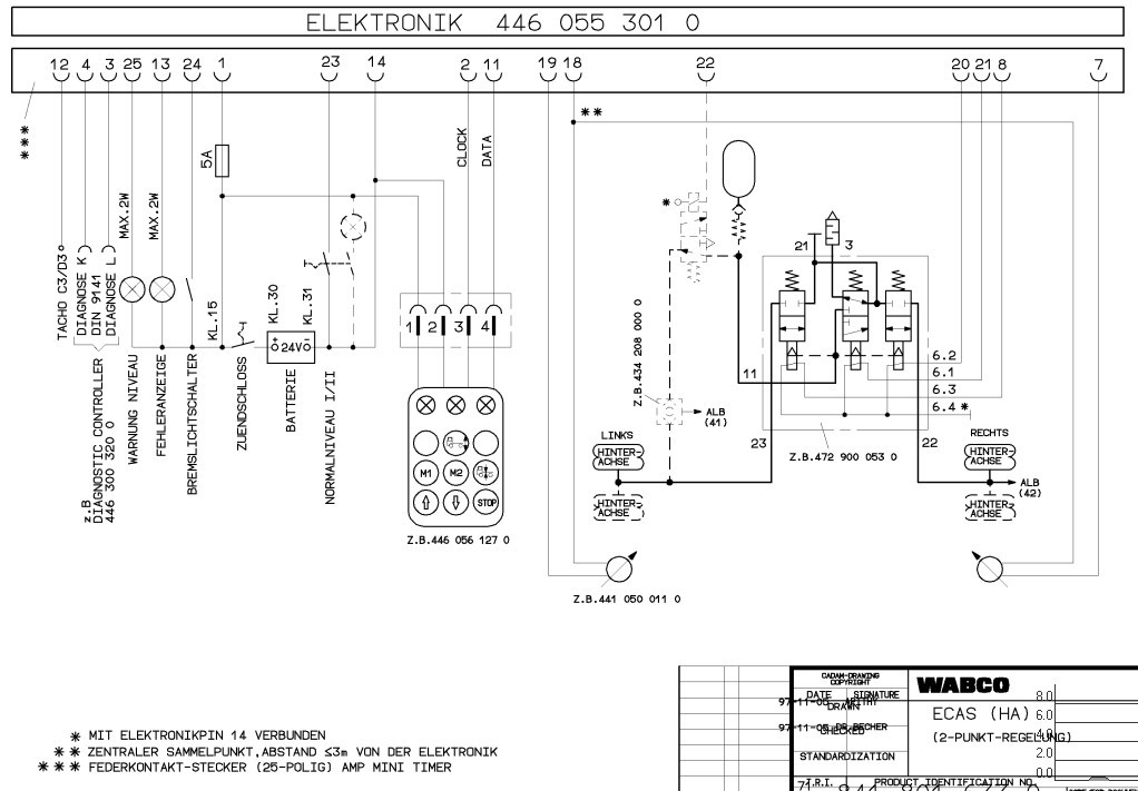 Wabco 4005000700 схема подключения